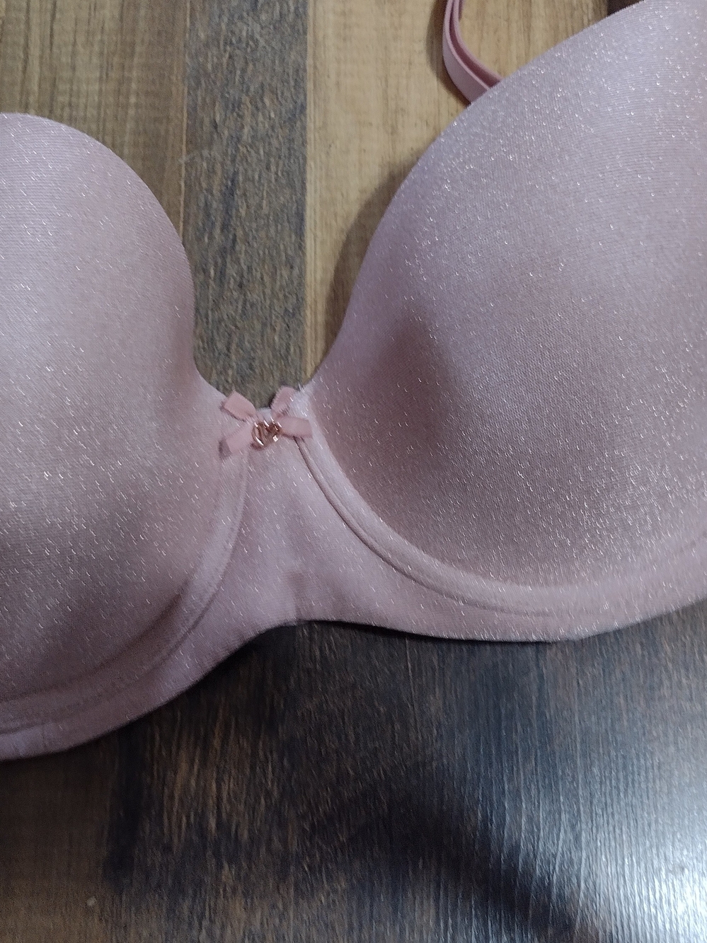 Victoria's Secret Shimmering Pink Lined Demi Bra Size 38D